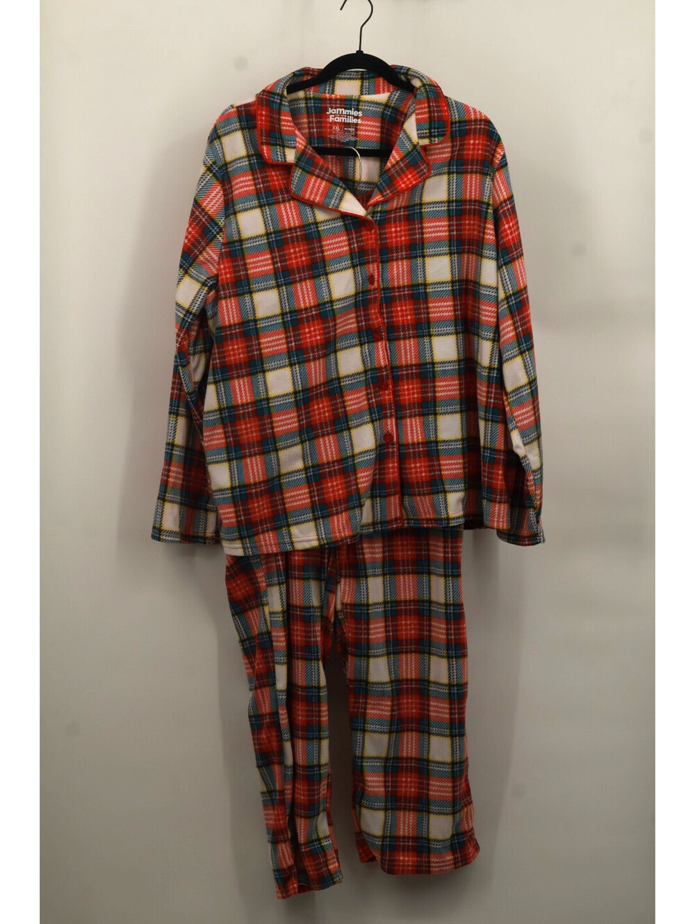 Jammies For Your Families Women Sleepwear Christmas Pajama Set Multiplaid Sz XXL